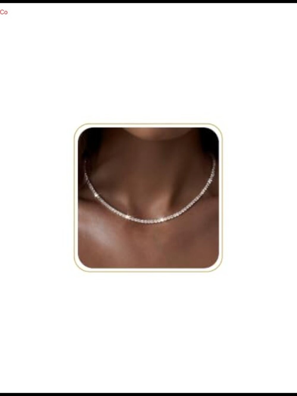 14k Gold Plated Tennis Necklace 3MM Round CZ Choker 13in + 2in Extender